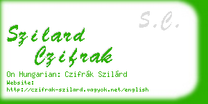 szilard czifrak business card